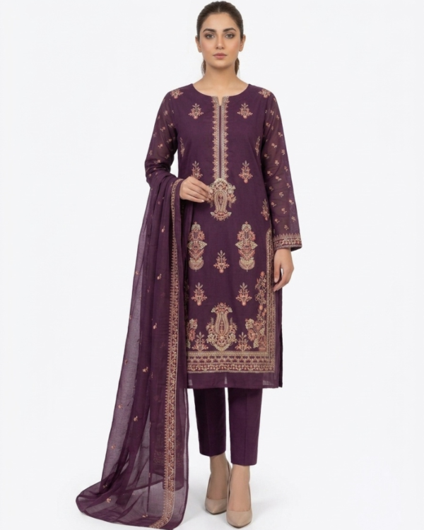 3-piece Embroidered Lawn (unstitched)
