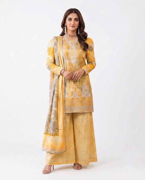 3-piece Embroidered Lawn Suit (unstitched)