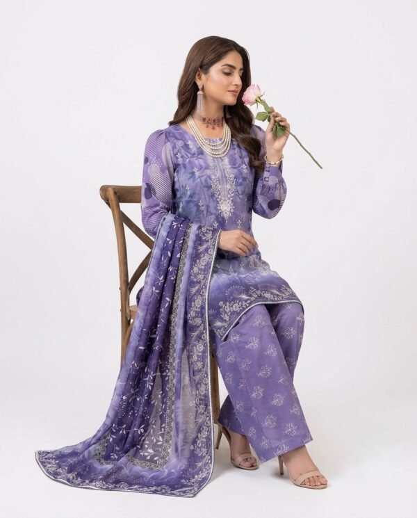 3-piece Embroidered Lawn Suit (unstitched)
