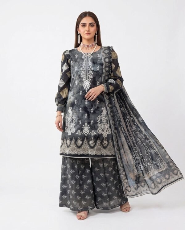 3-piece Embroidered Lawn Suit (unstitched)