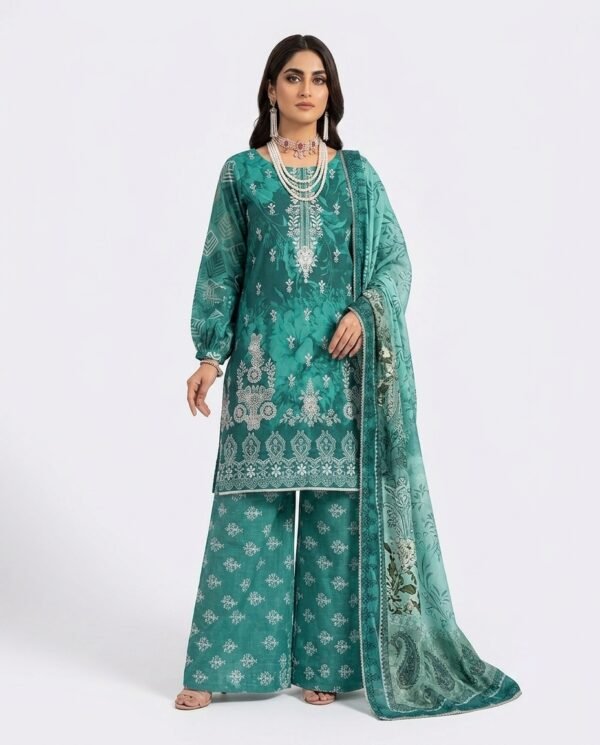 3-piece Embroidered Lawn Suit (unstitched)