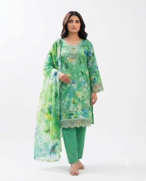 Digital Lawn 3 Piece Suit(unstitched)