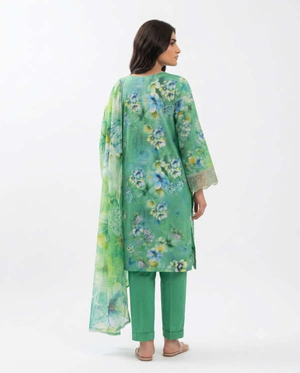 Digital Lawn 3 Piece Suit(unstitched)