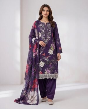 Digital Lawn 3 Piece Suit (unstitched)