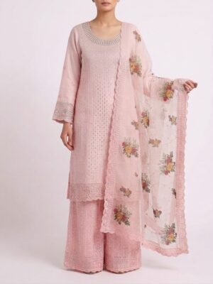Embroidered Chiffon 3-Piece Suit