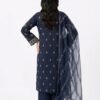 IMG_2458 Embroidered Navy Blue 3-Piece Unstitched Suit