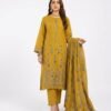 IMG_2459 Gold Embroidered 3-Piece Unstitched Suit