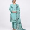 Unstitched Embroidered Lawn 3-Piece Suit