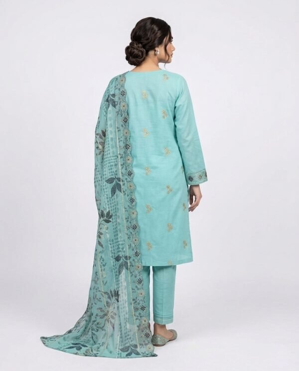 Unstitched Embroidered Lawn 3-Piece Suit