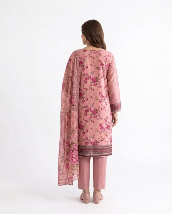 Embroidered Premium Lawn 3-Piece Suit(unstitched)